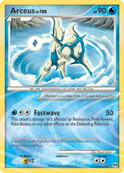 arceus card water