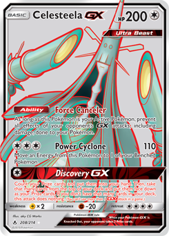 Pokemon TCG SM Unbroken Bonds 163/214 Celesteela GX Holographic Rare Card