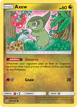 Axew for Pokemon TCG Trading Online Digital ptcgo in Game Virtual Card 