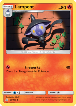 PrimetimePokemon's Blog: Lampent -- Phantom Forces Pokemon Card Review