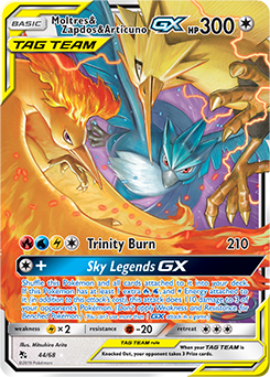 Pokemon Motres Zapdos Articuno GX SM210 Hidden Fates Gold -  Denmark