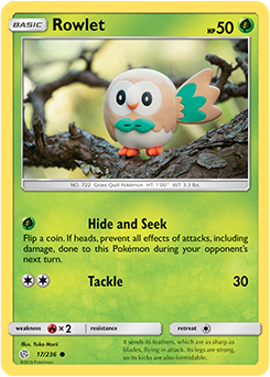 Rowlet 9/149 Sun & Moon Reverse Holo Mint Pokemon Card 