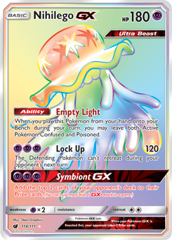 Carta Ultracriatura Nihilego Gx Full Art Invasão Carmim