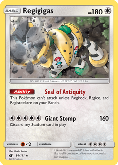 Regigigas - POP 9 Pokémon card 4/17