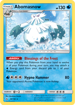 ptcgo in Game Virtual Card Abomasnow for Pokemon TCG Trading Card Game Online