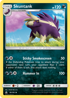 Sword & Shield Uncommon Card Details about   Pokemon Skuntank 115/192Rebel Clash 
