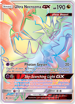 Pokémon Card Database - Forbidden Light - #140 Ultra Necrozma GX