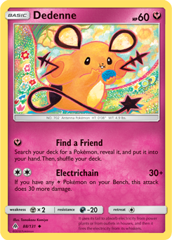 French designer card pokemon lost thunder Dedenne-sl08 142/214