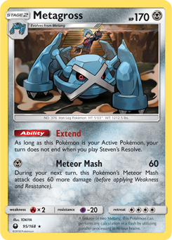 Pokemon TCG Metagross Silver Foil Coin Fast Shipping!