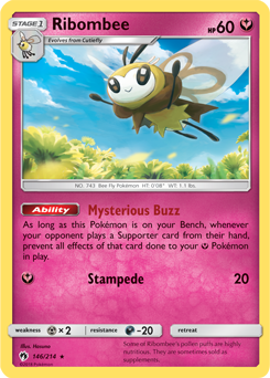 Common Reverse Holo Card Pokemon TCG: Cutiefly 145/214 SM8 Lost Thunder 
