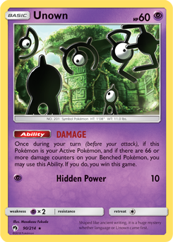 DIGITAL ptcgo in Game Card Unown Playset - for Pokemon TCG Online MISSING