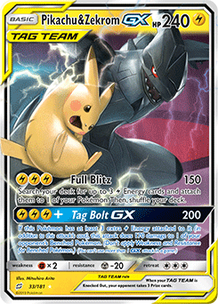 Pikachu & Zekrom-GX, Team Up, TCG Card Database