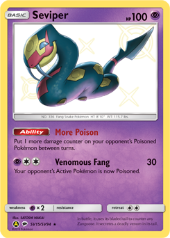 Seviper, Yellow A Alternate, Banco de Dados de Cards do Estampas  Ilustradas