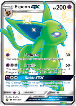 Pokémon TCG 🇧🇷 on X: Espeon GX Sol e Lua Revisão de carta: Ps 200 Tipo:  Psíquico Melhor Ataque: Psíquico 60 danos vezes a quantidade de energia do  oponente #TCG  /