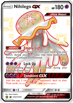 Carta Ultracriatura Nihilego Gx Full Art Invasão Carmim