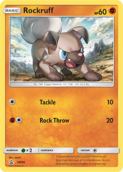 Rockruff Pokemon Card Promo Excellent SM06