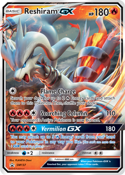 Reshiram & Charizard GX - Sun & Moon Promos Pokémon card SM201