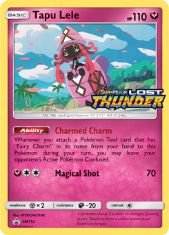 4x Pokemon Lost Thunder Card # 150 Rare Holo SM08-150 Tapu Lele 