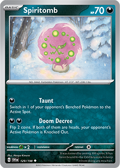 Pokemon TCG - SV2D - 028/071 (R) - Spiritomb