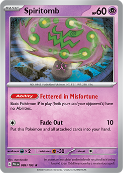 Spiritomb, Paldea Evolved, TCG Card Database