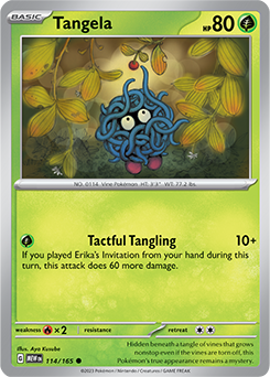 Carta Pokémon - Tangela 178/165 - 151 - Copag Escala Miniaturas by