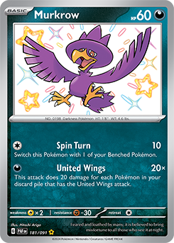 Murkrow sv4pt5 181/091
