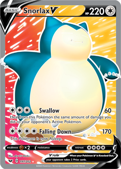 Carta Pokémon Snorlax Vmax Rainbow Espada E Escudo