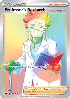 Sword and Shield... Professor Magnolia Professor's Research Pokemon Card 