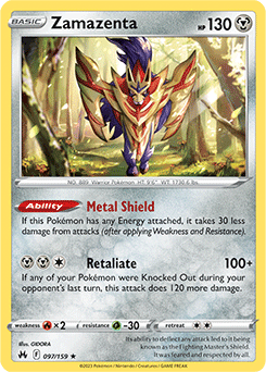 Zamazenta, Crown Zenith, TCG Card Database