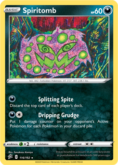 Spiritomb 62/114 Rare Pokemon TCG Card Steam Siege NM-MT