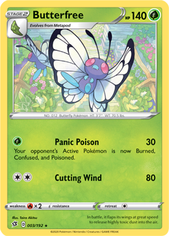 grå Privilegium aflange Butterfree | Rebel Clash | TCG Card Database | Pokemon.com