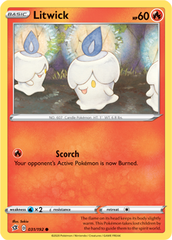 Common Pokemon TCG Card: Litwick Sun & Moon Lost Thunder SM8 101/214 