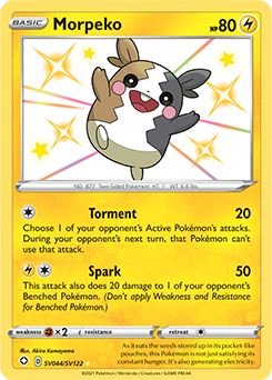 Morpeko V 037/072 Shining Fates Ultra Rare Pokemon Card NM/M