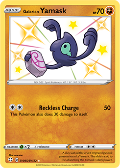Common Reverse Holo Pokemon Card 101/192 Galarian Yamask Rebel Clash RCL 