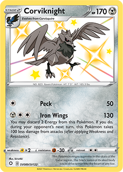 Corviknight Shining Fates Shiny Vault Tcg Card Database Pokemon Com