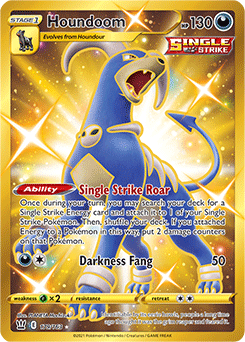 Pokemon SWSH5 Battle Styles Houndoom Holo Rare Card 96/163