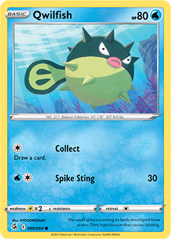 Qwilfish Rare Pokemon Card XY2 Flashfire 21/106