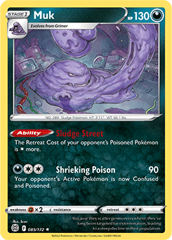Muk Playset Poison Sacs ptcgo in Game Card - for Pokemon TCG Online 