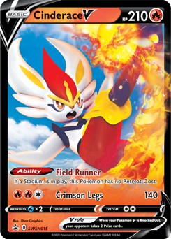 Cinderace V Regula Art Rebel Clash Sword & Shield Pokémon TCG ONLINE Card PTCGO 