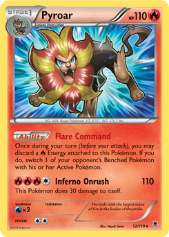 Pokemon XY Flashfire Pyroar 20/106 Rare Holo Card 