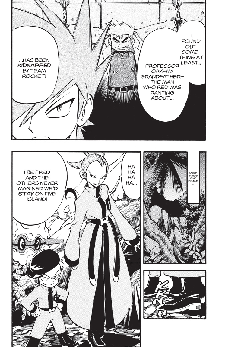 Blue’s Trainer Spotlight in Pokémon Masters, Pokémon Adventures, the