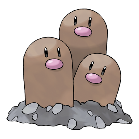 Diglett - #050 -  Pokédex