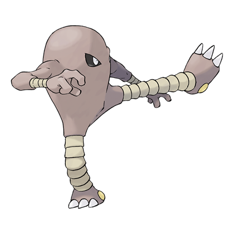 Pokémon Photos & Images - #106 - Hitmonlee ♢ Altura: 1.5 m ♢ Peso: 49.8 kg  ♢ Sexo: 100% Masculino / 0% Feminino ♢ Tipo: Lutador ♢ Classificação:  Chutador ♢ Linha evolutiva