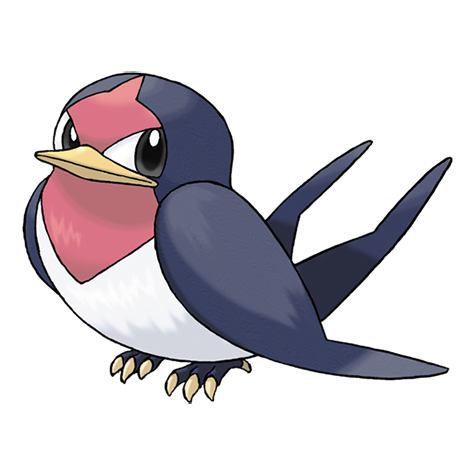 Pokémon nº 0277 - Taillow Pokémon Pequeno Pássaro Tallow é jovem - ele  acabou de sair de seu