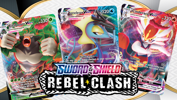 Pokemon Card Rillaboom,Cinderace,Inteleon RR,SR Set VMAX Rising Sword & Shield