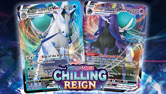 Ice Rider Calyrex VMAX, Shadow Rider Calyrex VMAX, and More in Pokémon TCG: Sword & Shield—Chilling Reign Expansion | Pokemon.com