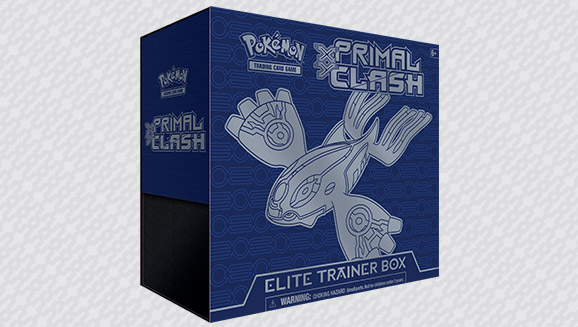 Elite Trainer Box Pokemon ETB trading cards game Primal Clash Kyogre Blue