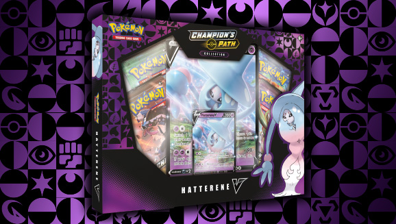 Details about   Pokemon TCG Trading Card Game Champions Path Hatterene V Collection Box New