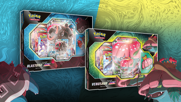 Pokémon TCG Venusaur & Blastoise VMAX Battle Box Case for sale online 