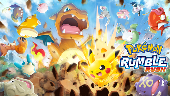 A poster of Pokemon Rumble Rush Mobile Game